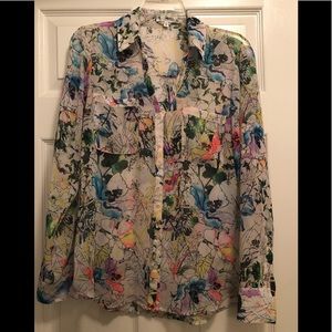 Express Watercolor Flower Sheer Portofino